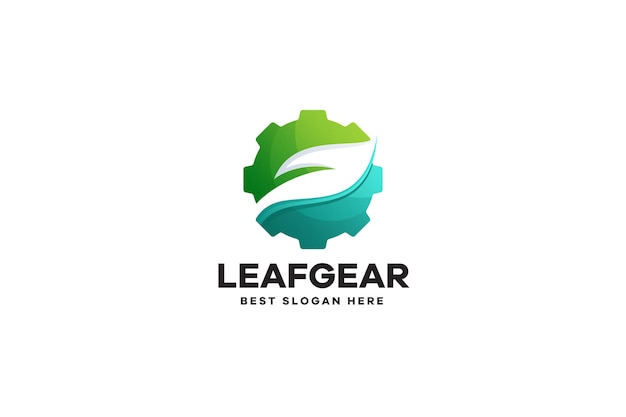 Градиент natural gear logo business