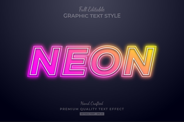 Gradient Neon Editable Text Effect