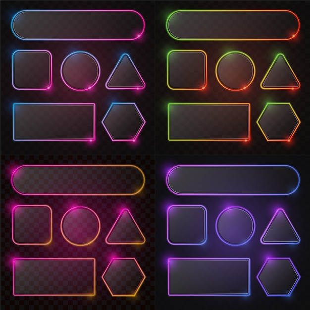 Gradient neon frame set