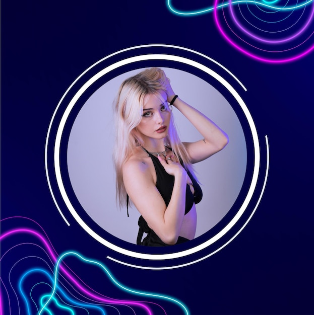 Gradient neon gamers tiktok profile picture
