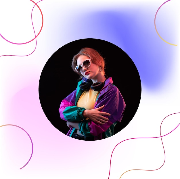 Gradient neon gamers tiktok profile picture