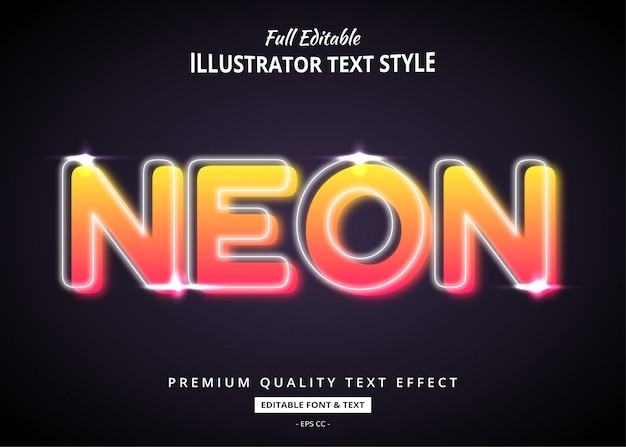 Gradient neon text effect