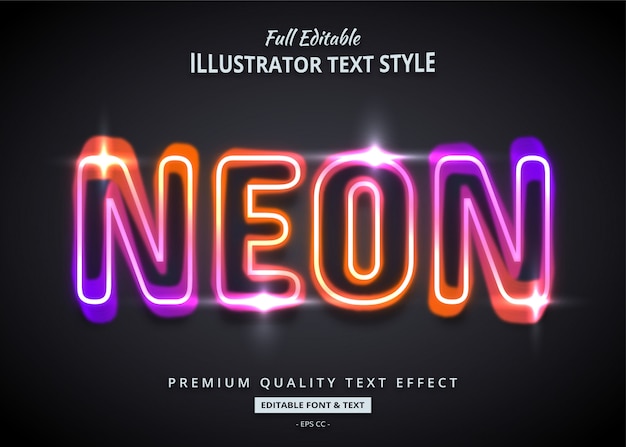 Gradient Neon Text Graphic Style