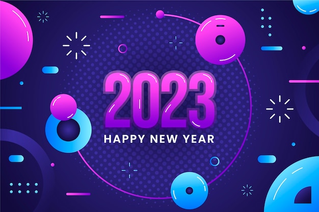 Gradient new year 2023 background