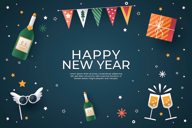 Vector gradient new year background