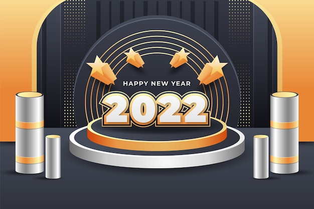 Vector gradient new year background