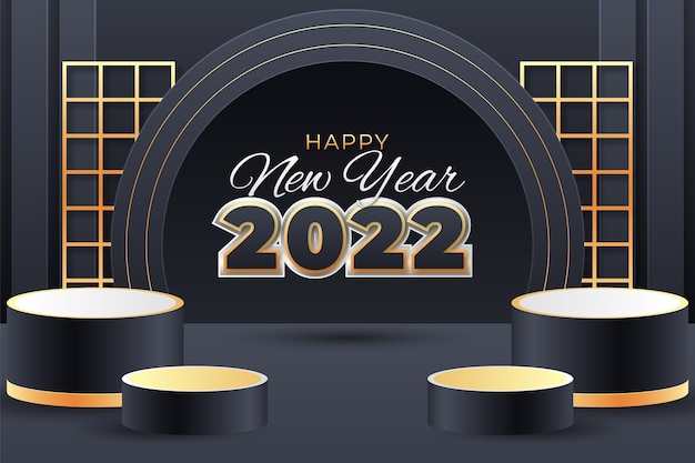 Vector gradient new year background