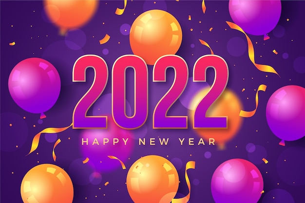 Vector gradient new year illustration