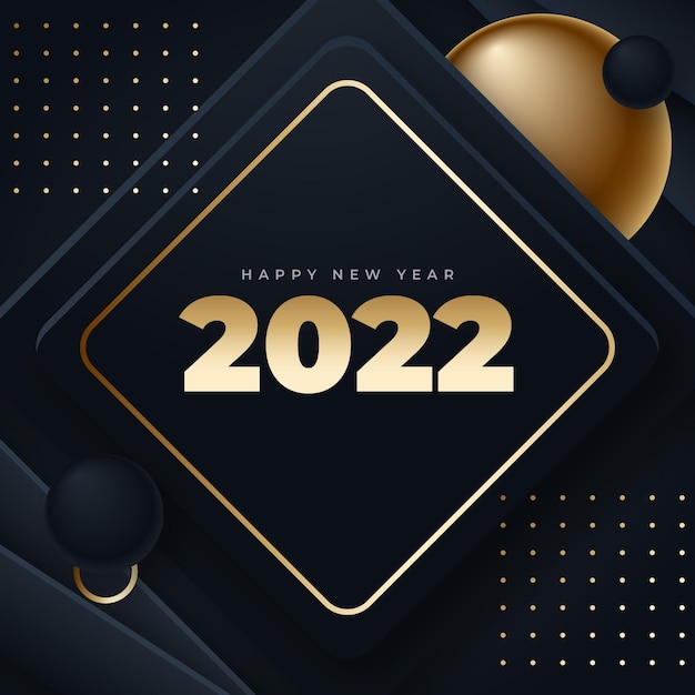 Vector gradient new year illustration