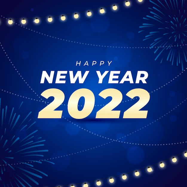 Vector gradient new year illustration