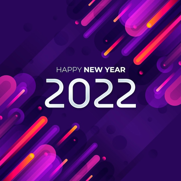 Vector gradient new year illustration