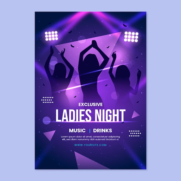 gradient night party template