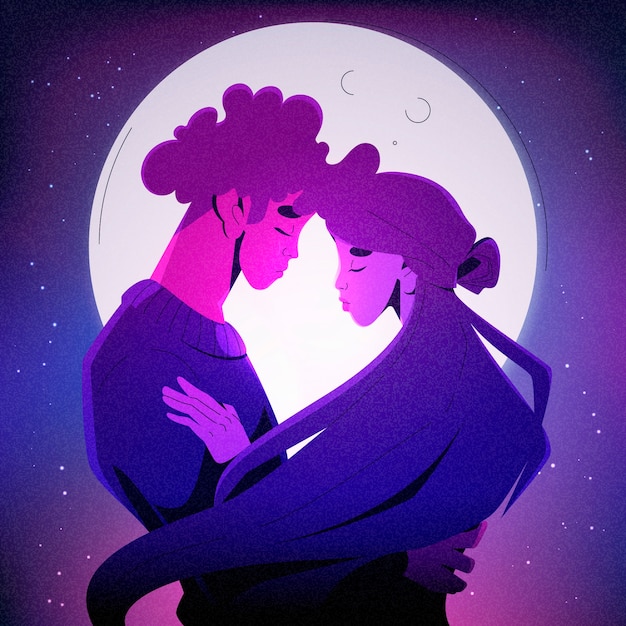 gradient night sky illustration