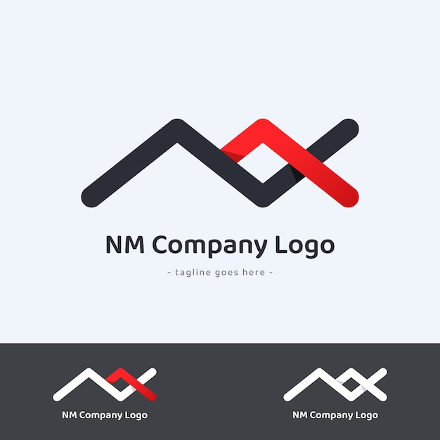 Gradient nm or mn logo template