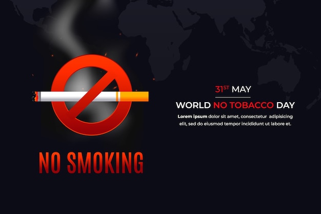 Vector gradient no tobacco day background