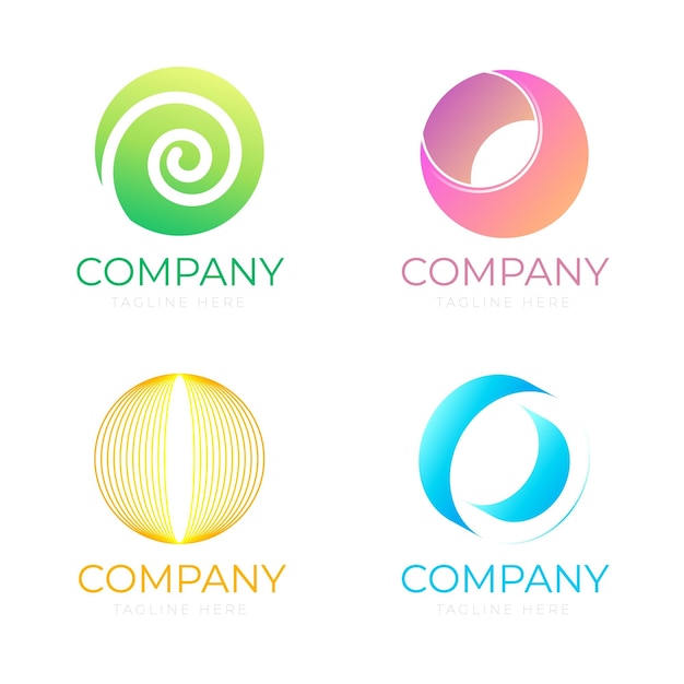 Gradient o logo collection