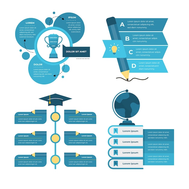 Gradiënt onderwijs infographics