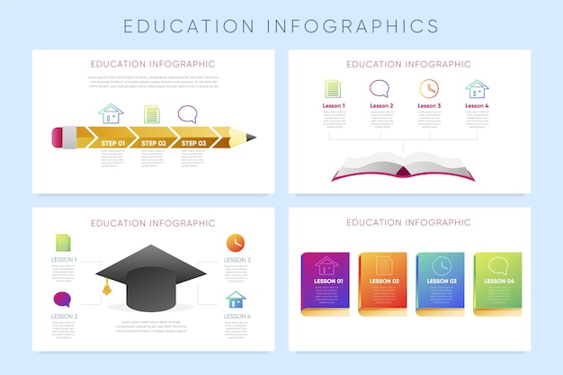 Gradiënt onderwijs infographics