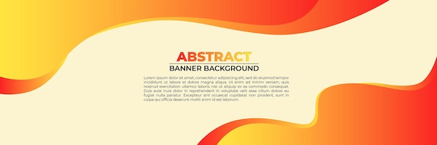 Vector gradient orange abstract banner background