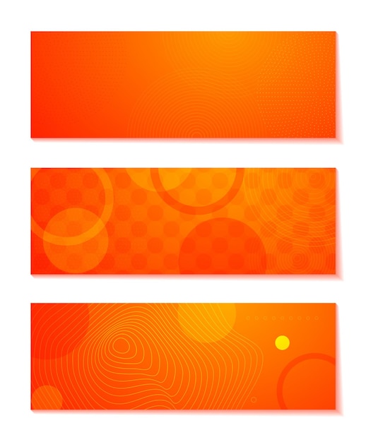 Gradient orange and red background with halftone memphis style. Modern banner template vector.