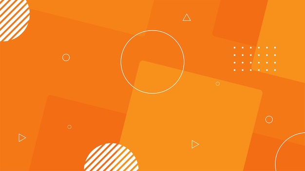 Gradiënt oranje memphis geometrische abstracte ontwerpachtergrond