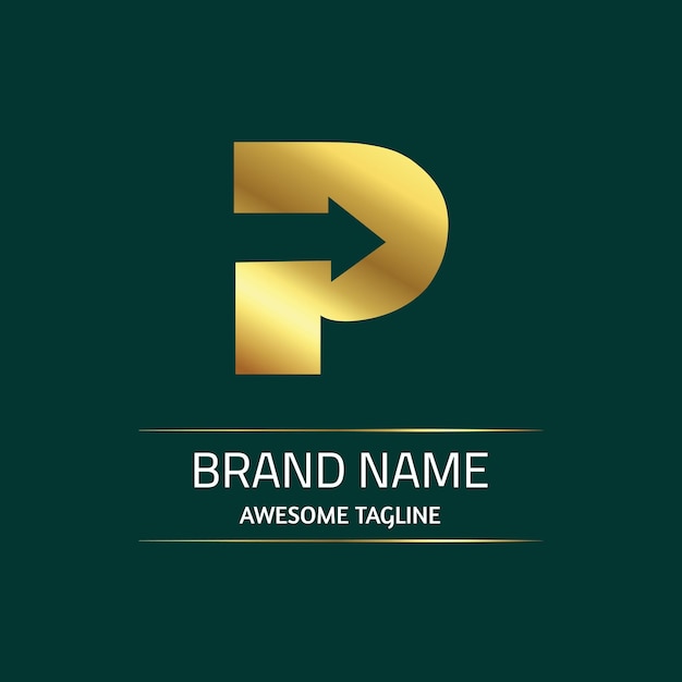 Gradient P Logo Design Template