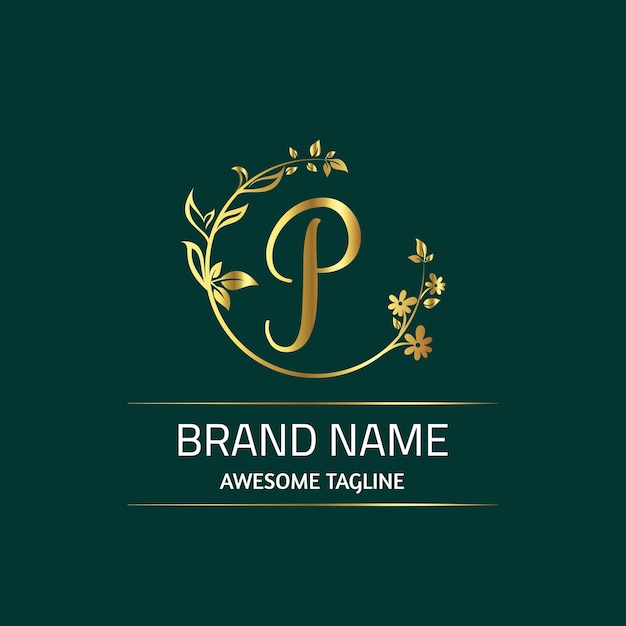 Gradient P Logo Design Template