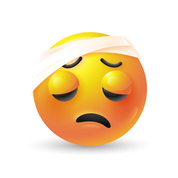 Gradient  pain emoji illustration