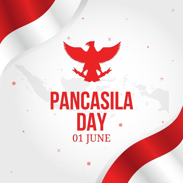 그라디언트 Pancasila 하루 그림