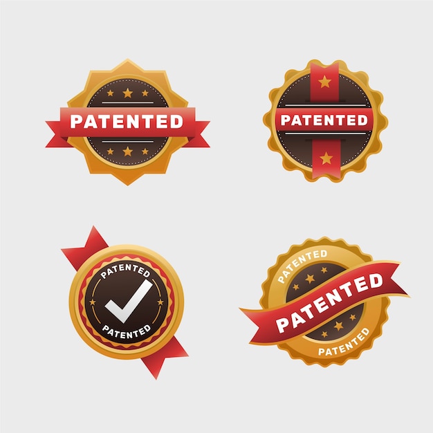 Vector gradient patented label set