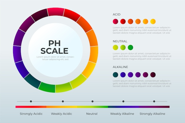 Gradient ph scale infographic