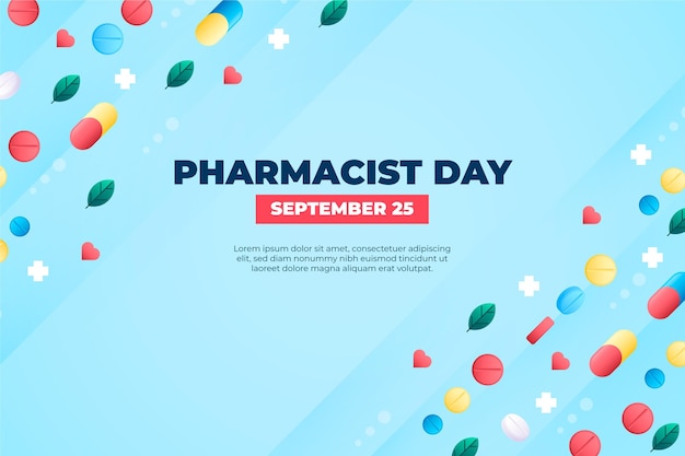 Vector gradient pharmacist day background