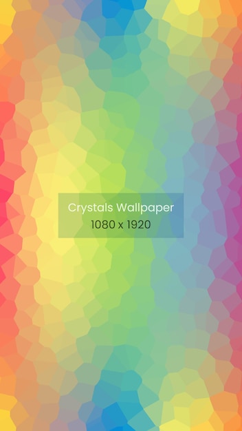 Gradient phone wallpaper with crystals