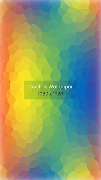 Gradient phone wallpaper with crystals