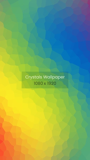 Gradient phone wallpaper with crystals