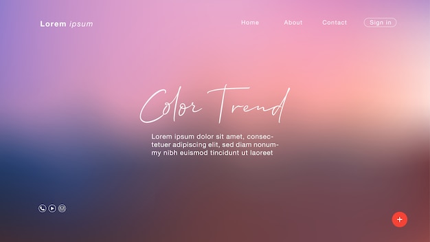 gradient pink landing page template