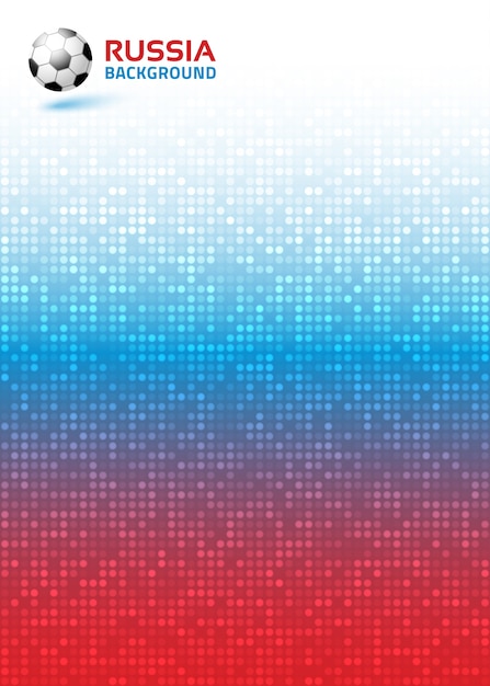 Gradient pixel digital red blue vertical background. Russia