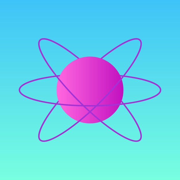 グラデーション プラネット スペース コスモス グローブ球原子分子天文学要素ラベル アイコン パターン