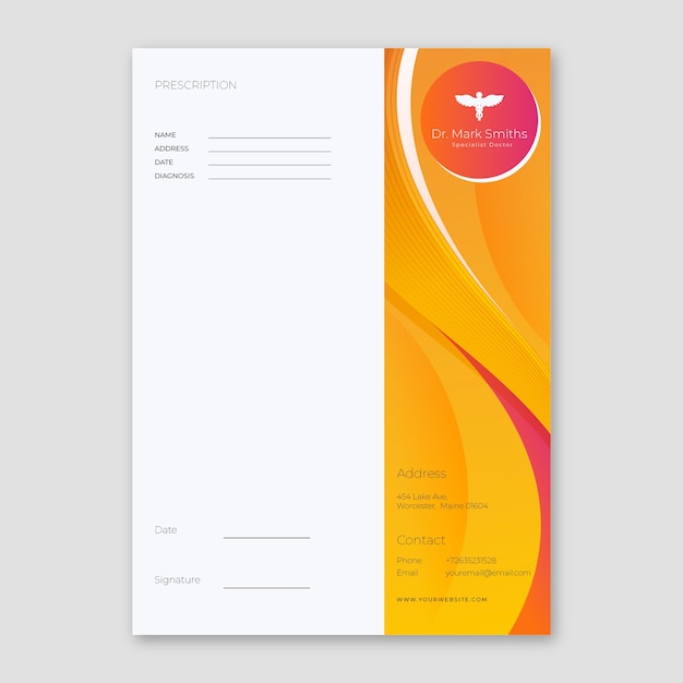 Vector gradient prescription template