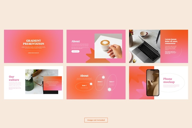 Gradient presentation template