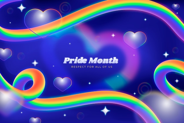 Gradient pride month lgbt background