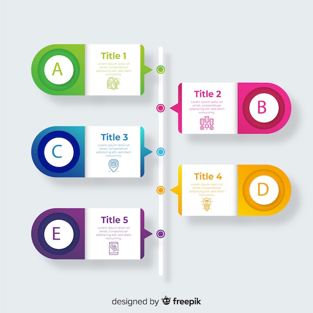 그라디언트 프로세스 Infographic 템플릿