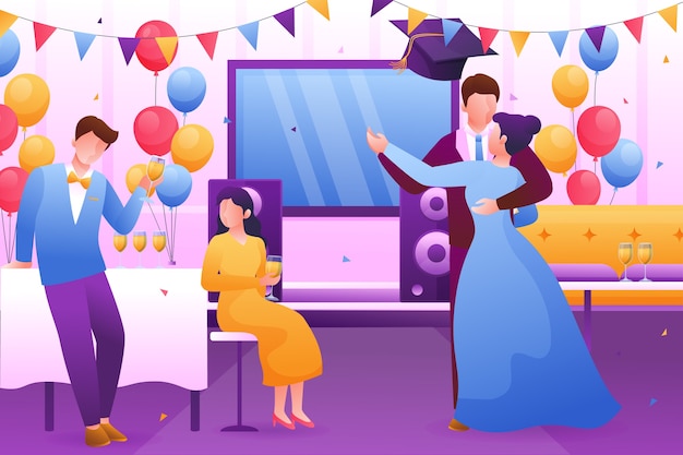Gradient prom background