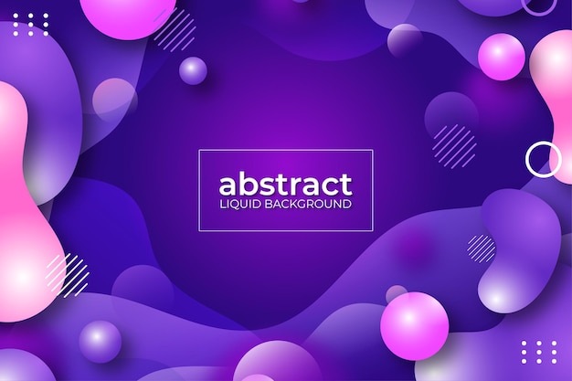 Gradient purple liquid abstract shape background