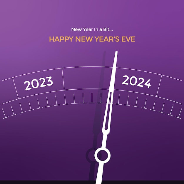 Gradient purple new year's even poster design