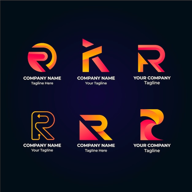 Шаблон дизайна логотипа Gradient r