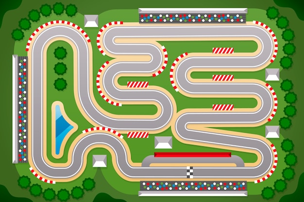 Vector gradient race track illustration