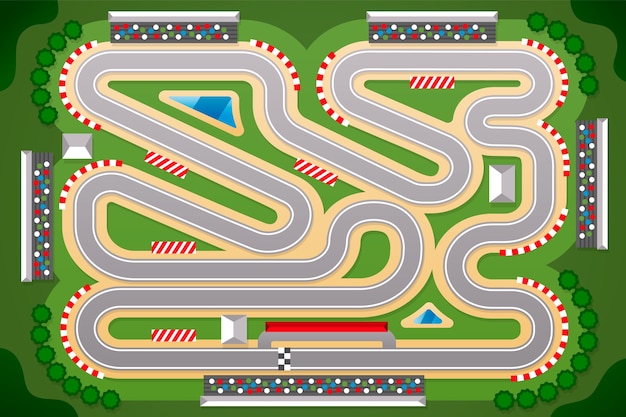 Vector gradient race track illustration