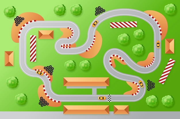 Vector gradient  race track illustration