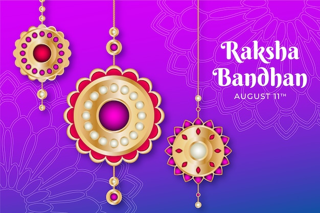 Vector gradient raksha bandhan background